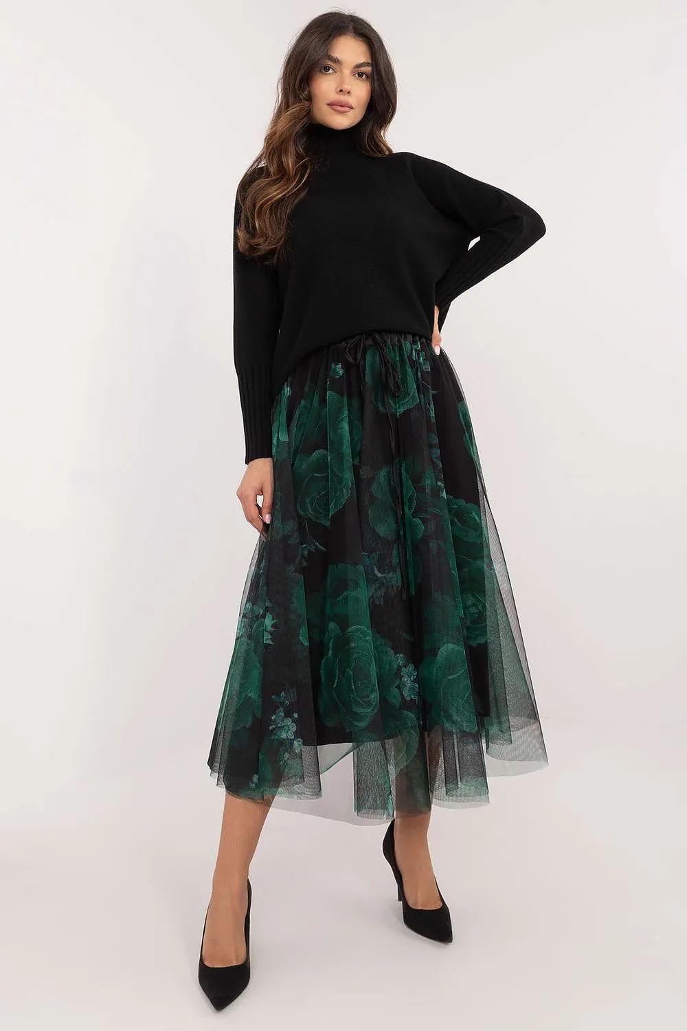 TEEK - Sheet Print Mixed Tulle Skirt