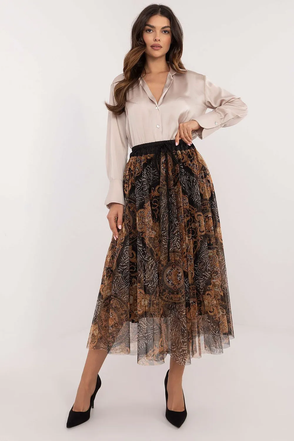 TEEK - Sheet Print Mixed Tulle Skirt