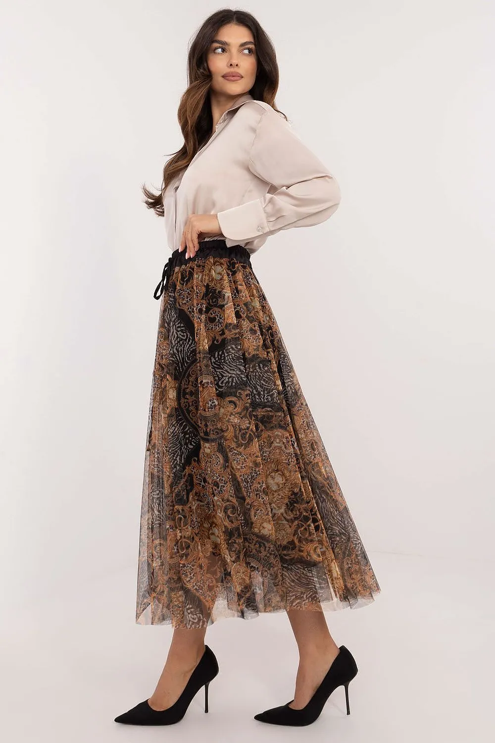 TEEK - Sheet Print Mixed Tulle Skirt