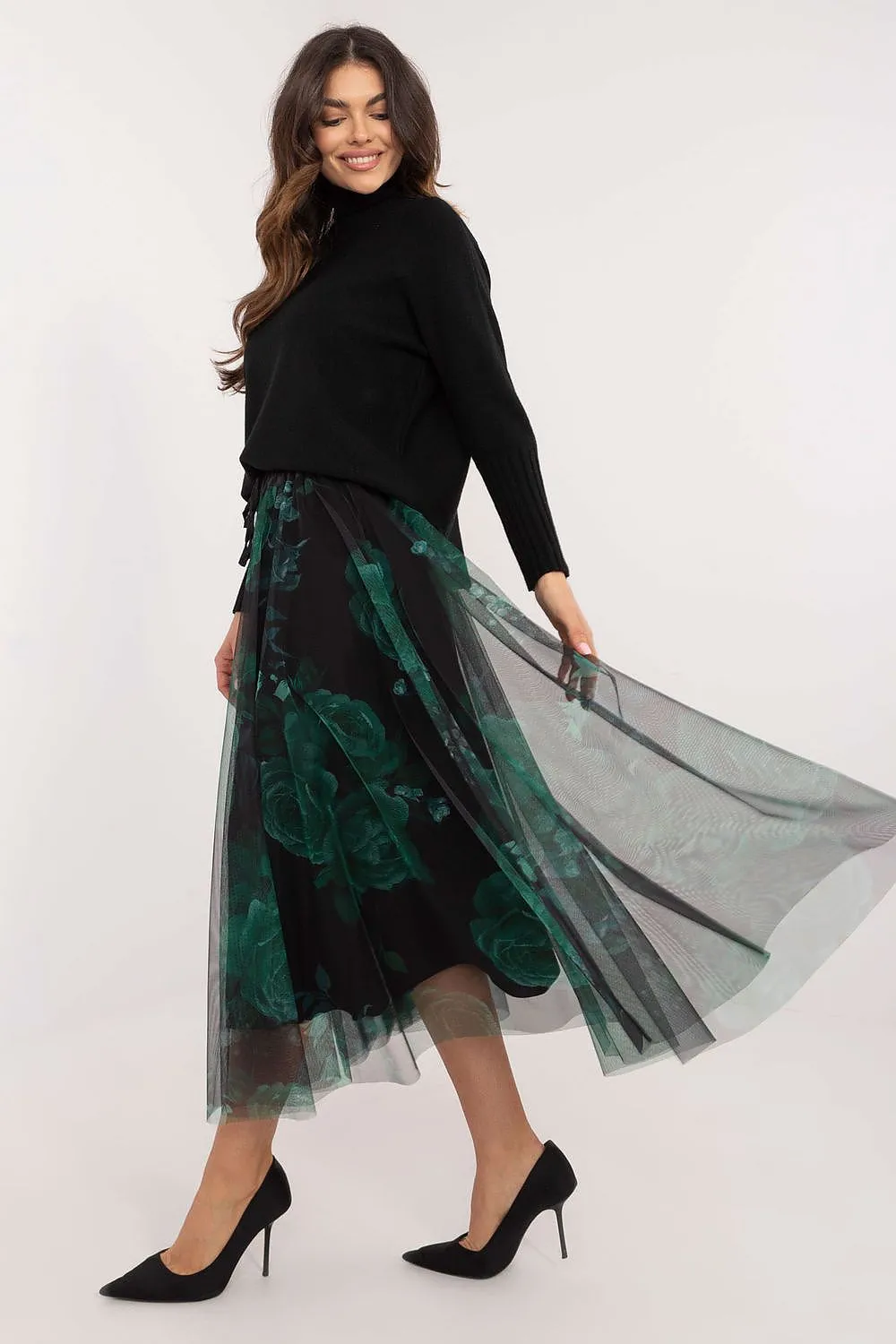 TEEK - Sheet Print Mixed Tulle Skirt