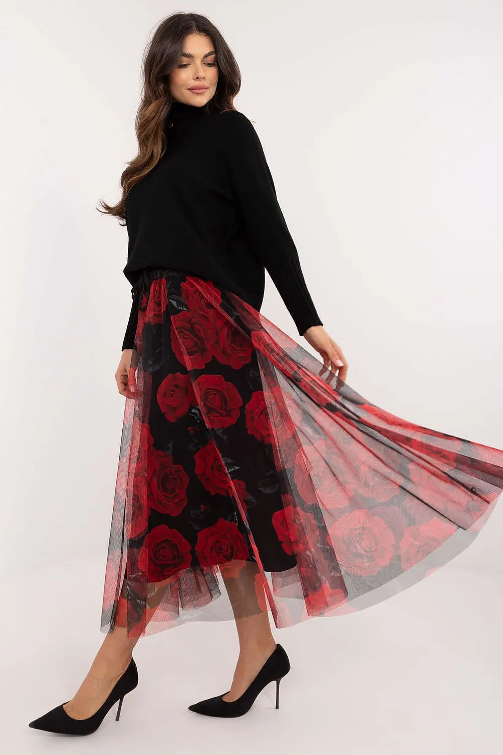 TEEK - Sheet Print Mixed Tulle Skirt