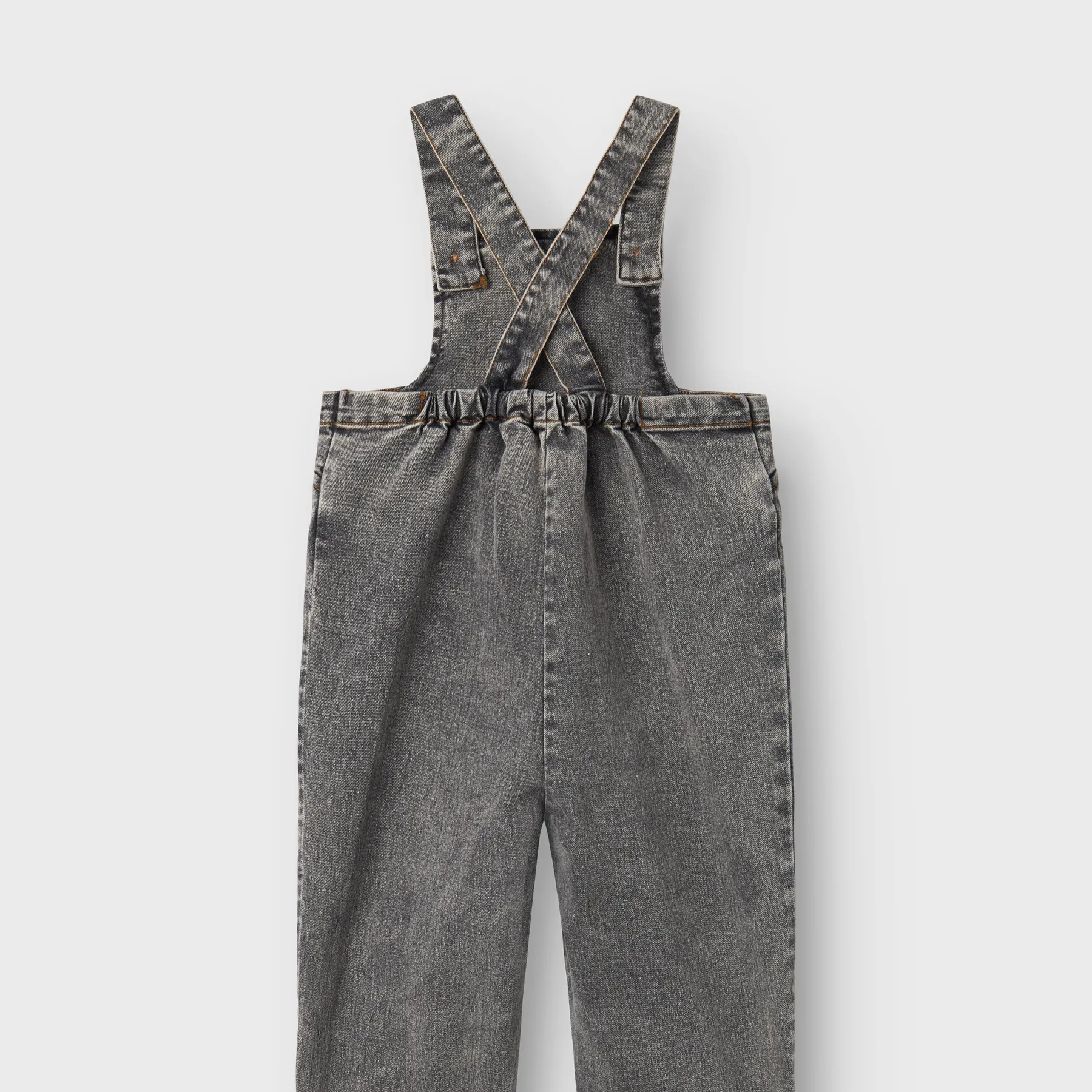 Tems Loose Denim Overall - Light Grey Denim