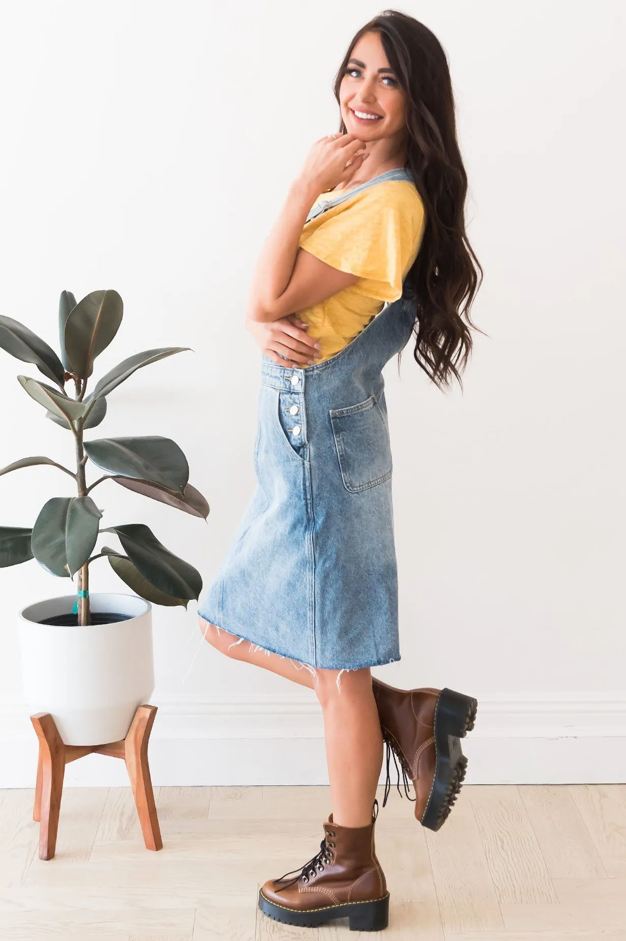 The Sharia Denim Overall Dress