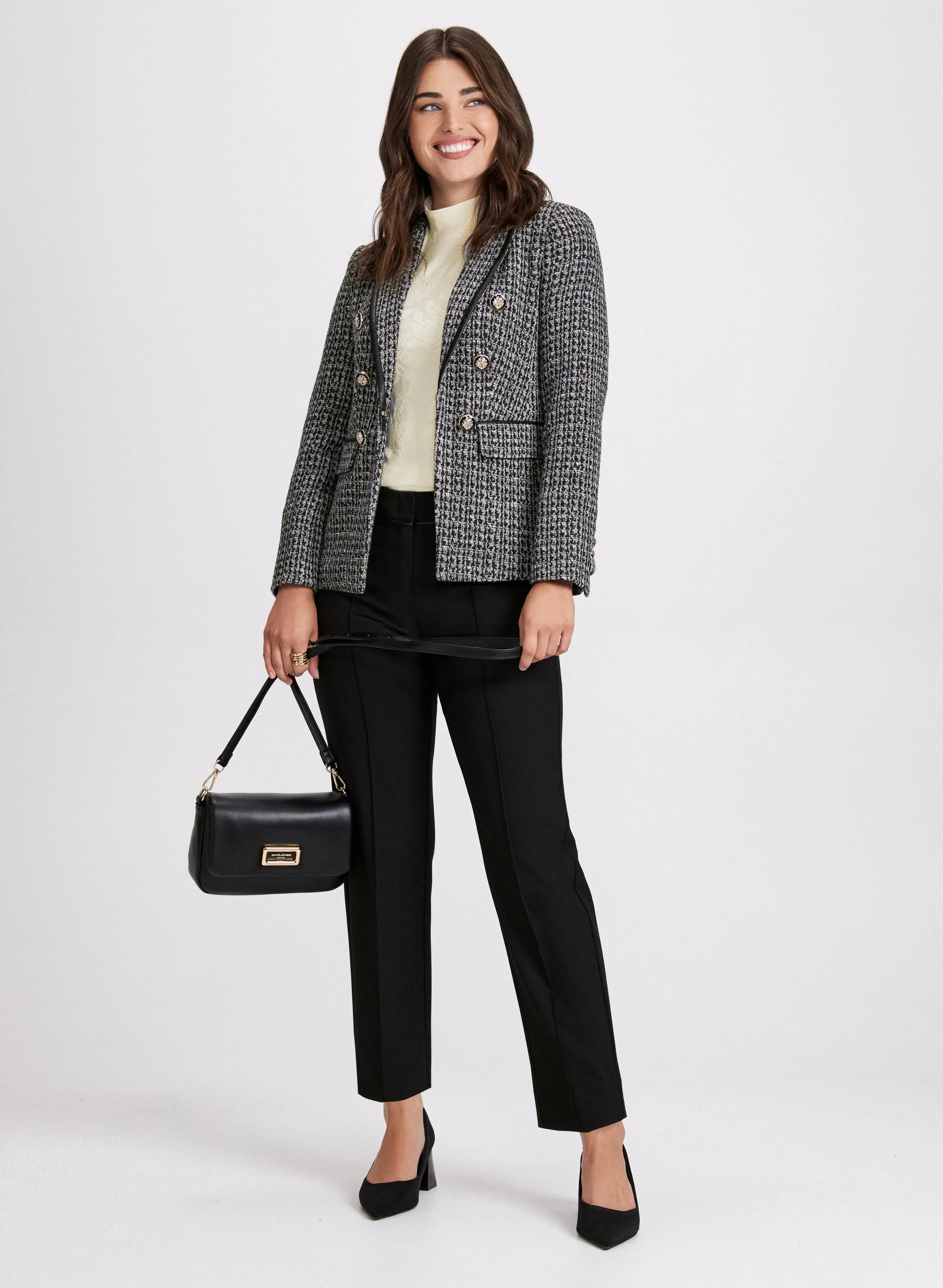 Turtleneck Elbow Sleeve Top