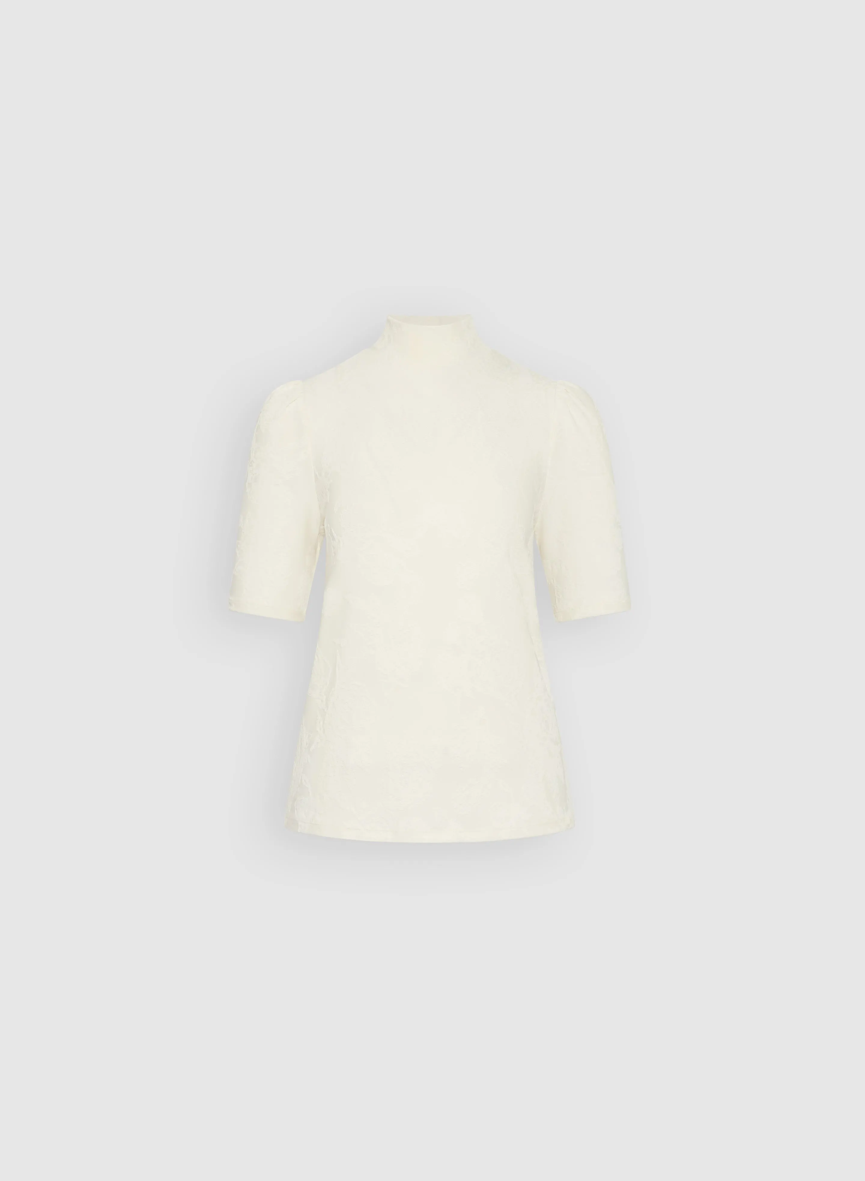 Turtleneck Elbow Sleeve Top