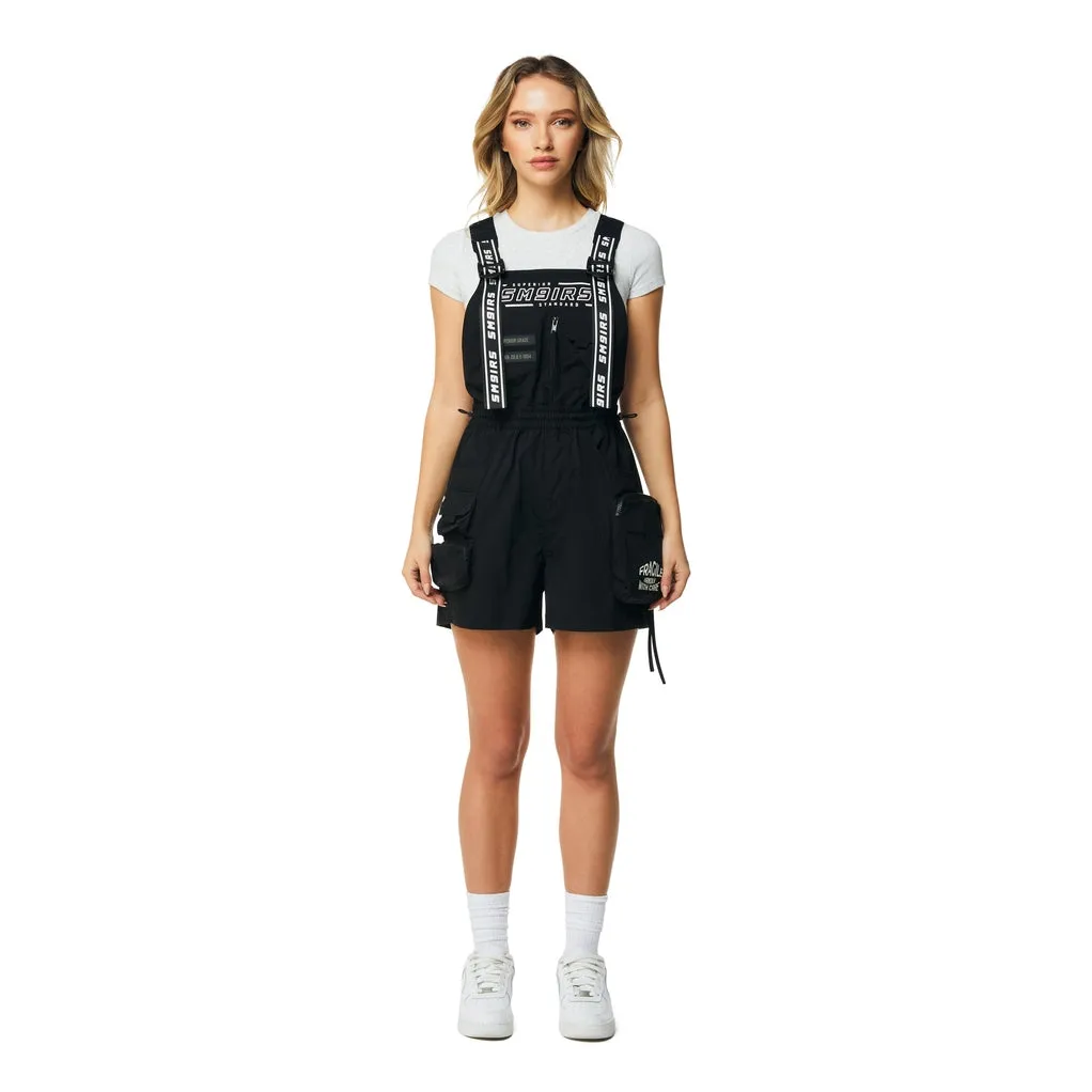 Utility Overall Shorts - Black