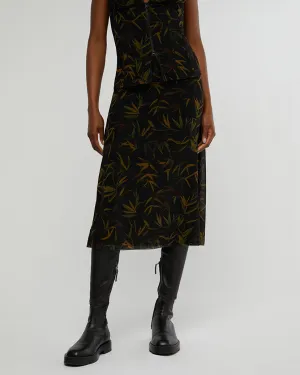 Vintage Leaves Midi Skirt