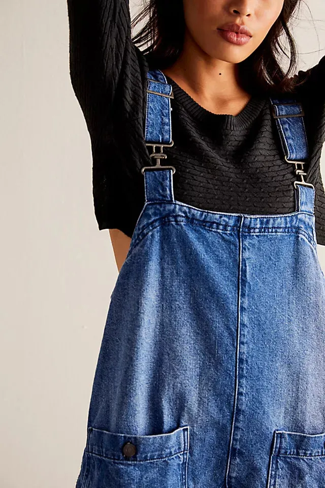 WE THE FREE OVERALL SMOCK MINI DRESS