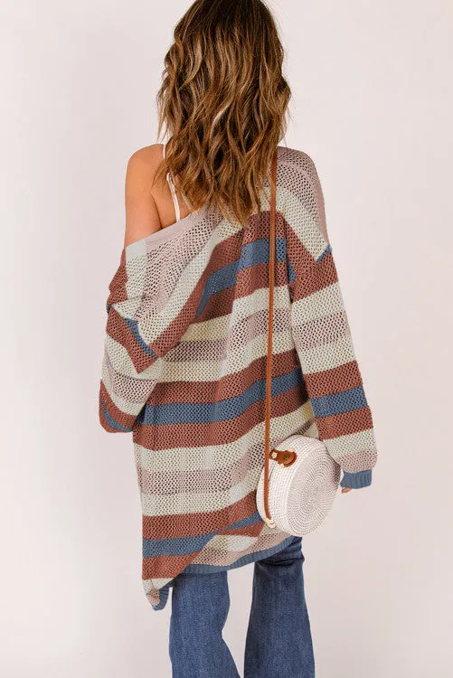 Western Stripped Cardigan
