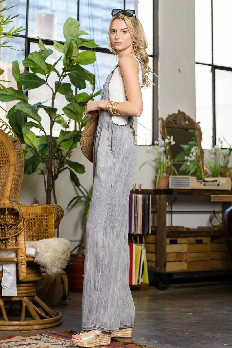 Wide Leg Denim Overall