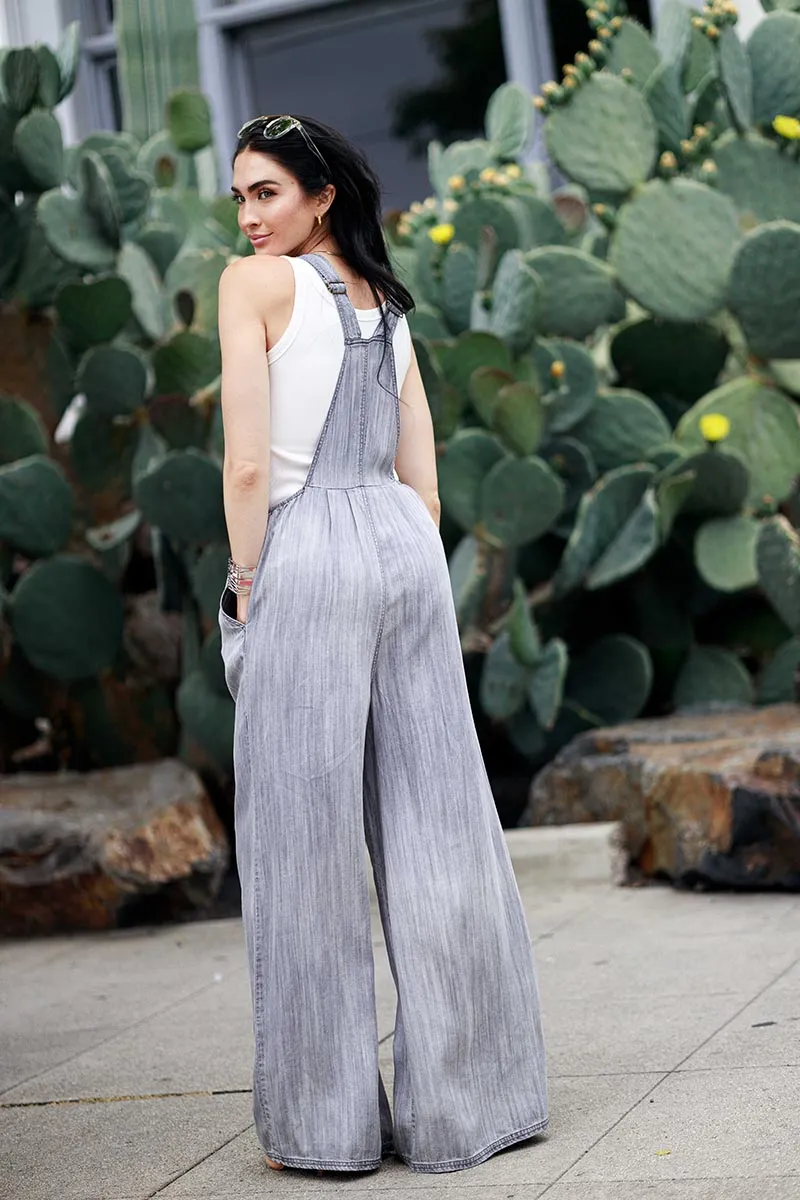 Wide Leg Denim Overall
