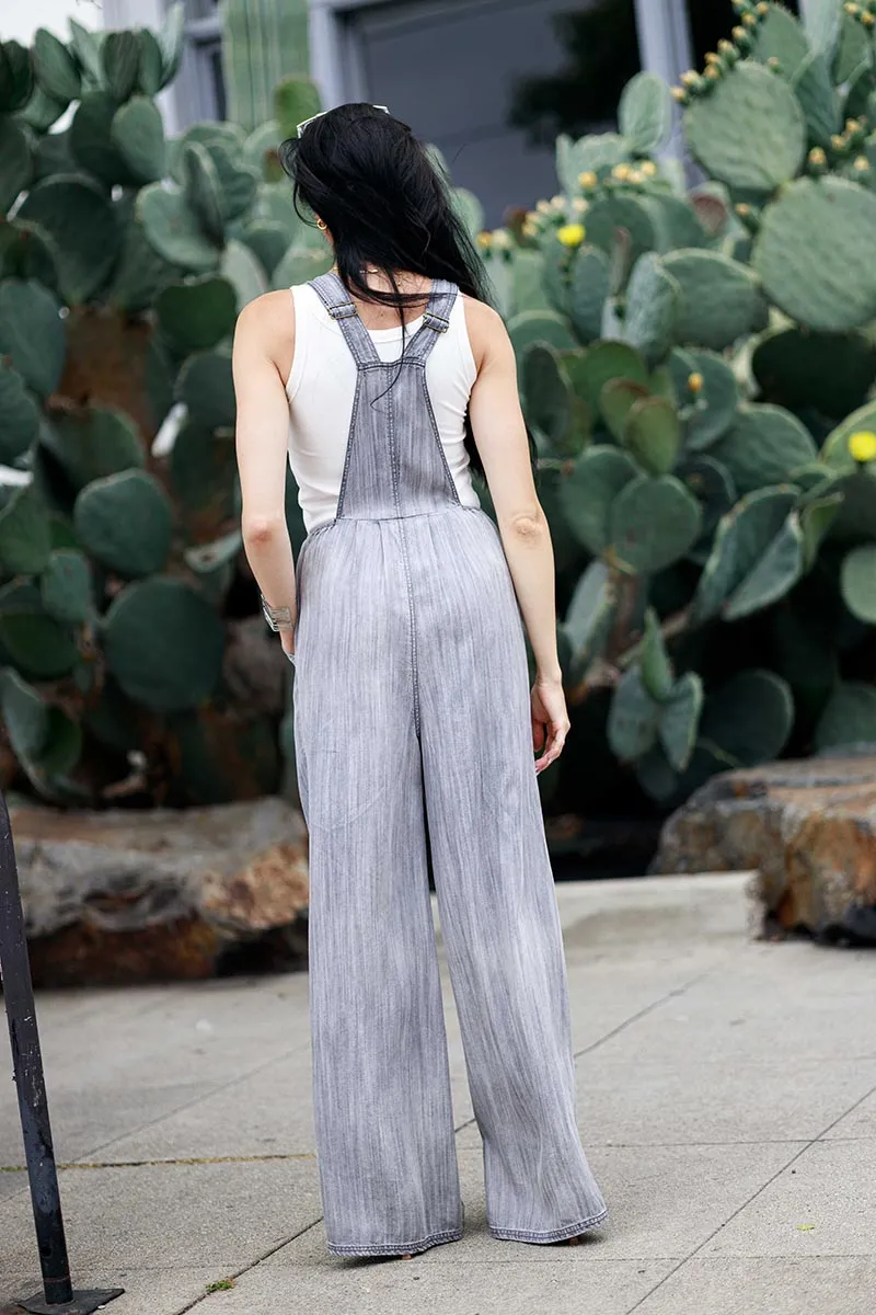 Wide Leg Denim Overall