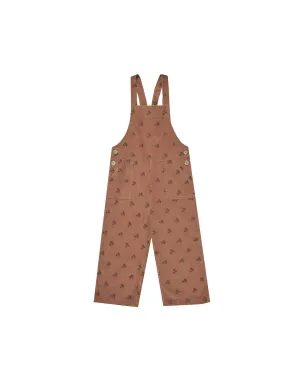 Wide Leg Overall Blossom Embroidery