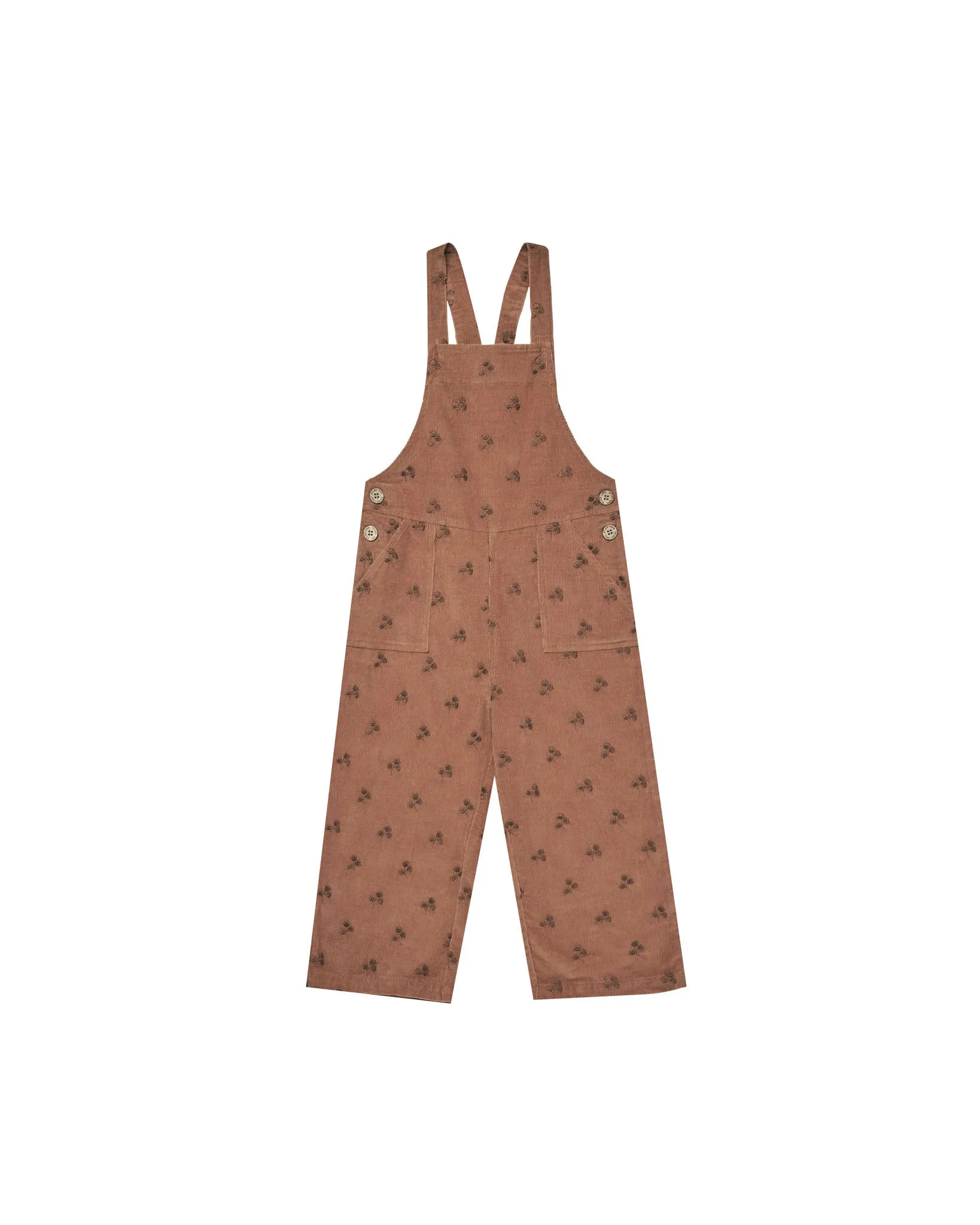 Wide Leg Overall Blossom Embroidery