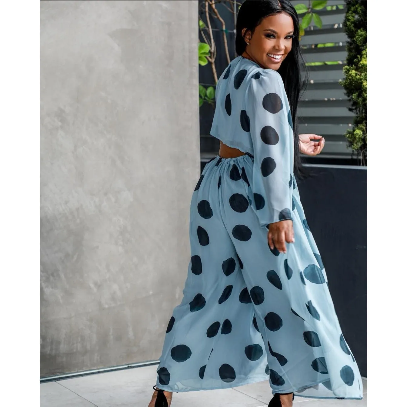 Wide Leg Overall Jumpsuit 