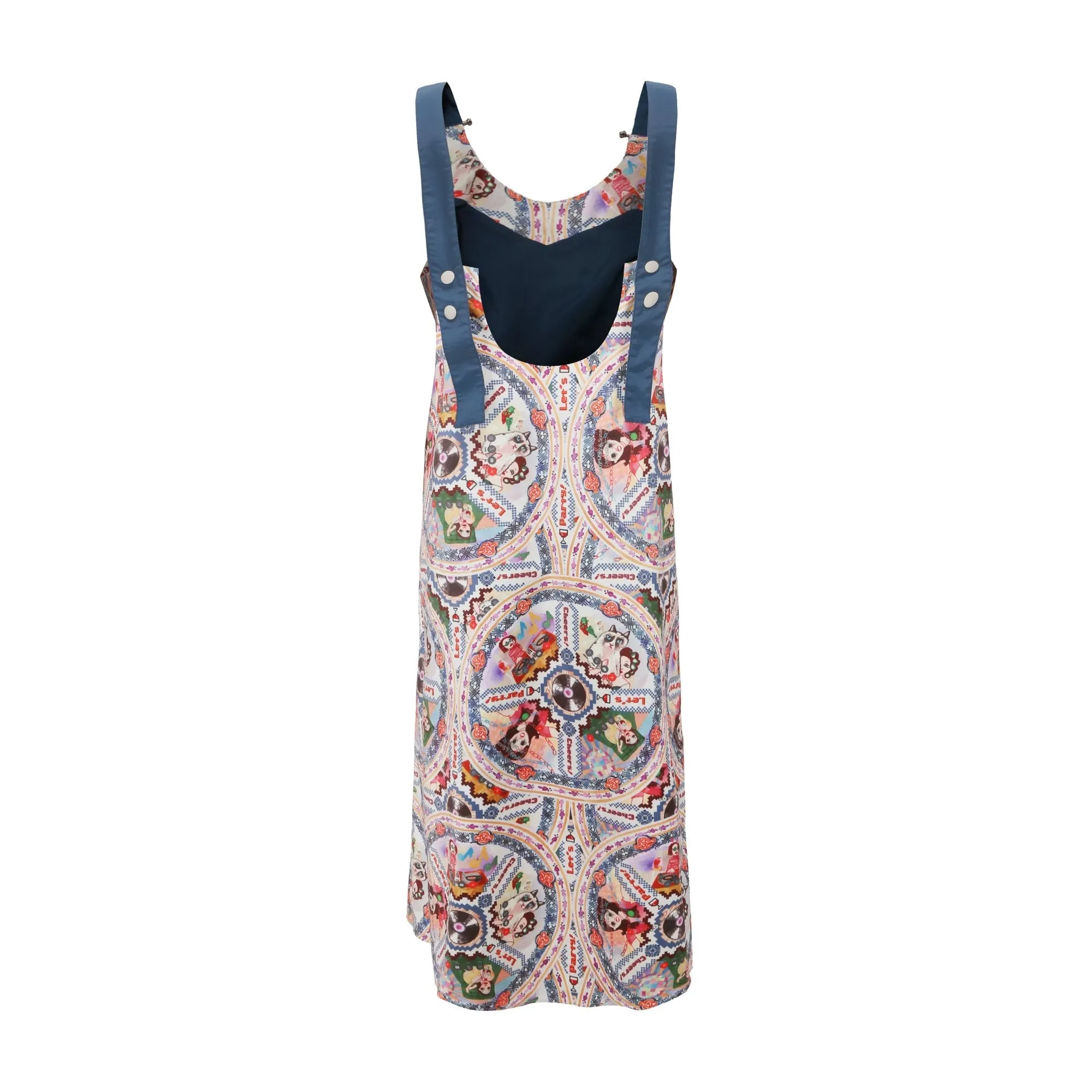 Women Overall Print Midi Dress - Pattern