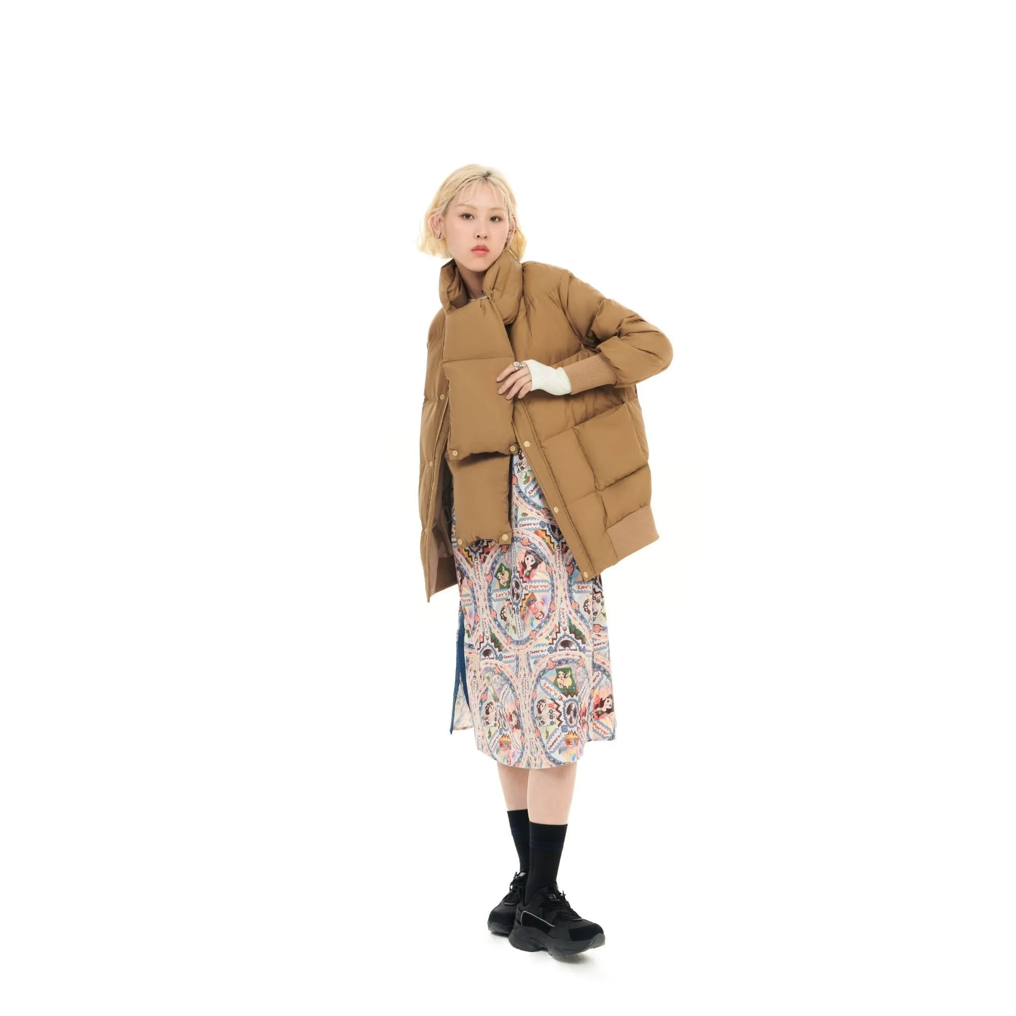 Women Overall Print Midi Dress - Pattern