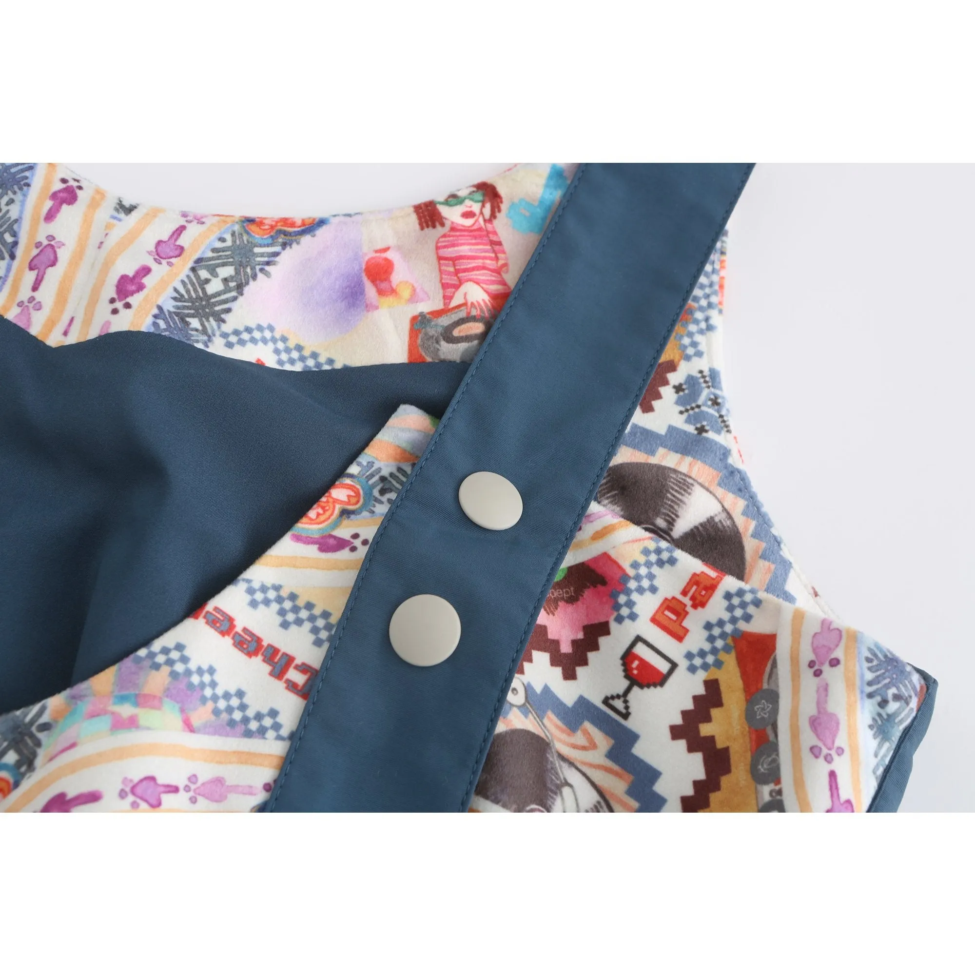 Women Overall Print Midi Dress - Pattern