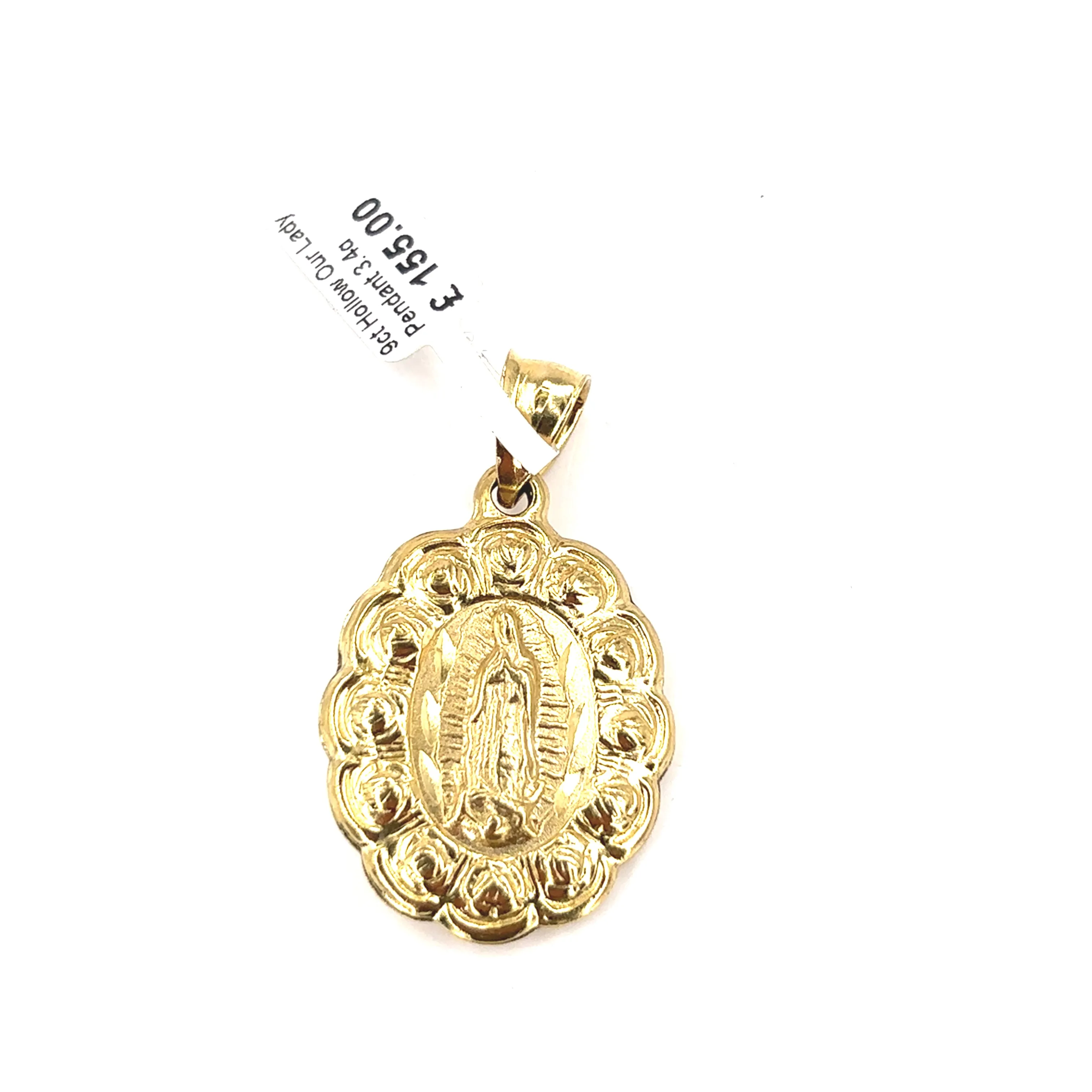 Women’s 9ct Yellow Gold Hollow Madonna Pendant