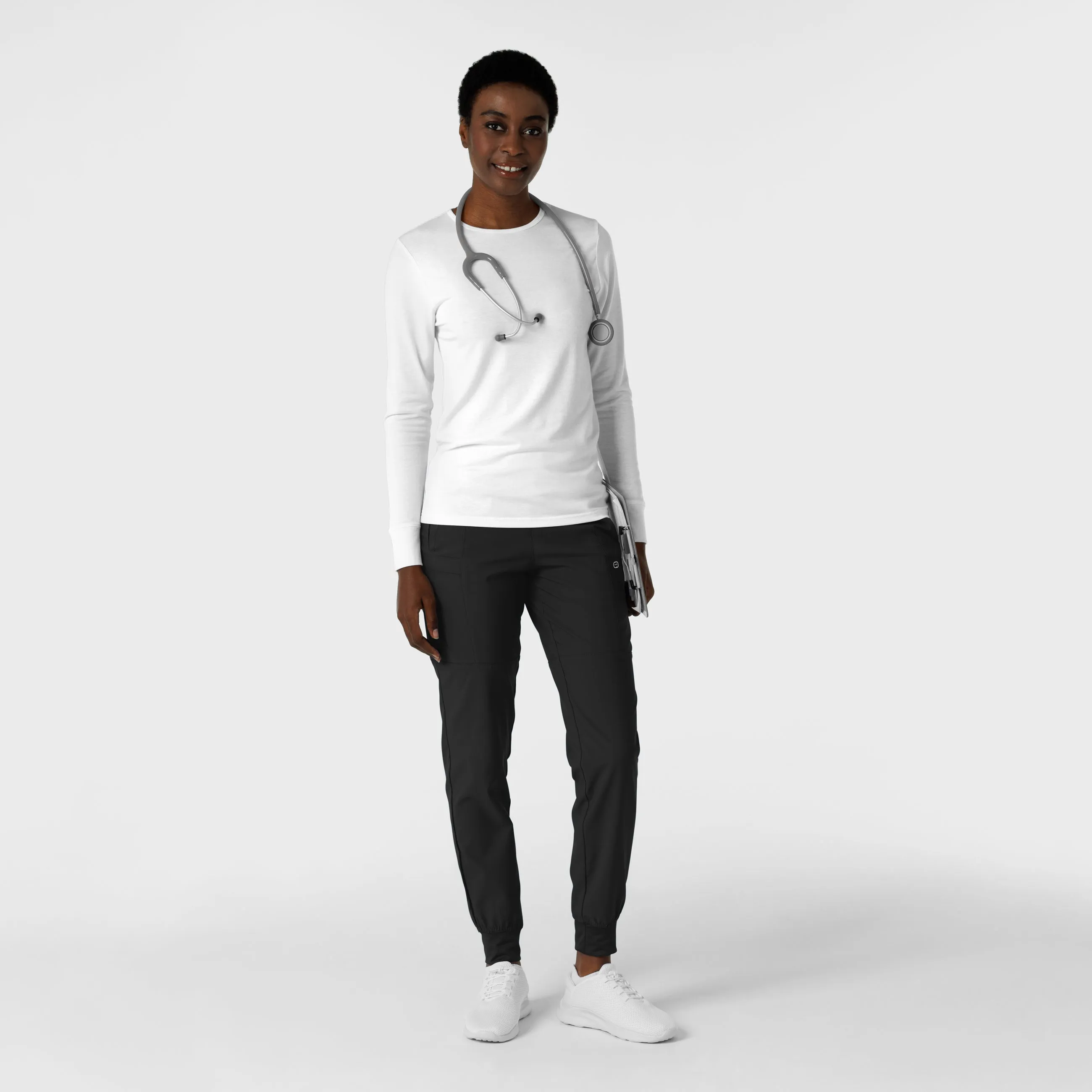 Women's Long Sleeve White Layering Tee