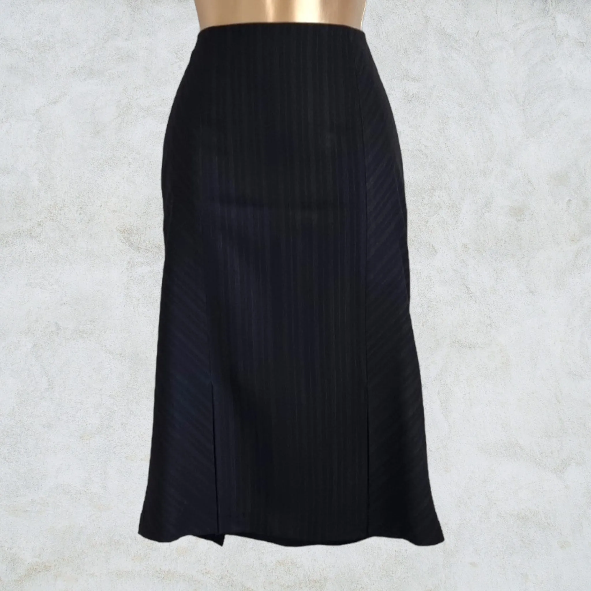 Zapa Black & Brown Herrigbone Design Skirt UK 12 US 8 EU 40