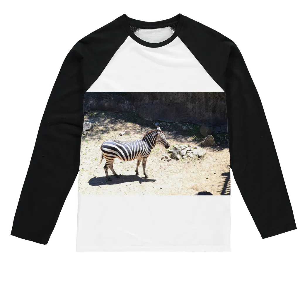 Zebra Sublimation Baseball Long Sleeve T-Shirt